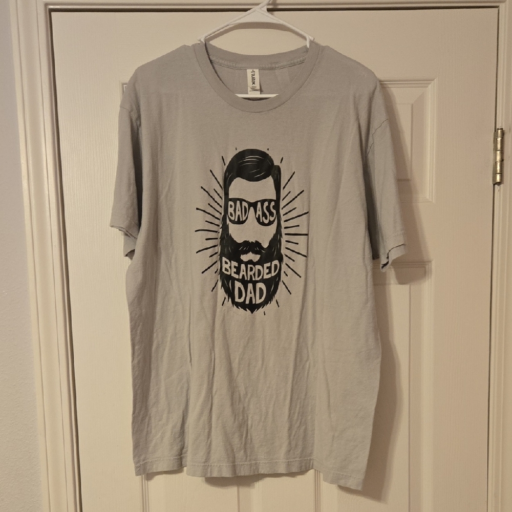Tultex Light Gray Bearded Dad Tee